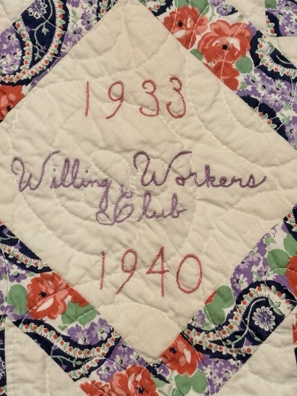 1930s Depression Era Signed Friendship Quilt Willing Workers Club Found In Texas